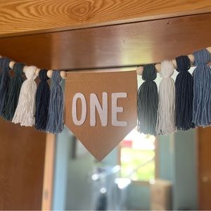 Handmade Boho ONE year old garland